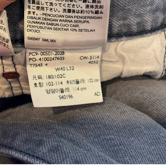 Levi’s 501's Jeans Gray Men’s Size 40x32 Button Fly - Picture 8 of 11